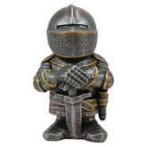 Knight Gnomes Guard Garden Gnome Ornaments Outdoor Medieval Crusader Knight Suit Statue Waterproof Resin Ornament for Yard Lawn Garden Decorations (B)