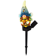 Wpsagek Solar Gnome - Solar Garden Gnome Statue Decorative Figurine Lights - Outdoor Statues Gnome Lamp, Fairy Garden Accessories for Outside Decor