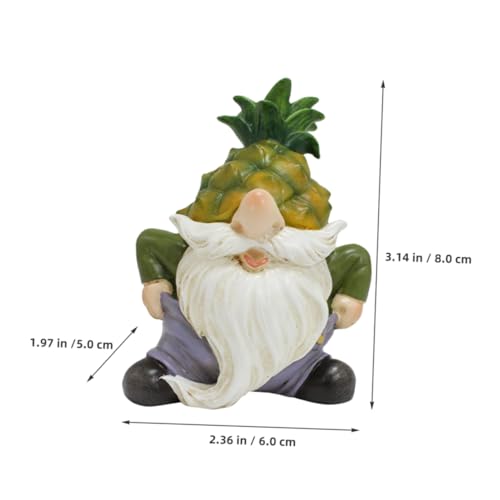 SUPVOX Resin Garden Gnome Figurine Durable Fading Lawn Ornament Cute Cartoon Gnome Statue for Outdoor Patio Garden Pathway Decoration