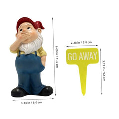 Happyyami 1set Garden Gnome Figurine Funny Resin Dwarf Statues for Outdoor Decoration Adorable Garden Supplies for Lawn and Patio Creative Landscape Art Decor