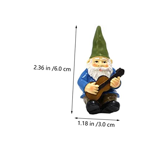 Happyyami 6pcs Creative Resin Garden Gnome Ornament Set Grandad Garden Ornaments Gnome Statue Micro Landscape