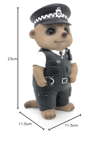 Vivid Arts - Policeman Baby Meerkat Home or Garden Decoration (XMK-2333-D)