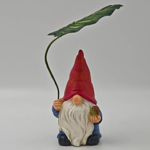 Gnome Garden Decor - Funny Garden Gnomes Outdoor - 6.5inch Resin Figurines Ornaments for Landscaping Pond Front Patio Beach Indoor Outside Porch Christmas Pool Flowerbed