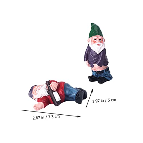 Cabilock Micro Landscape Dwarf Garden Decor Resin Miniature Gnomes for Garden Desk and Party Decorations