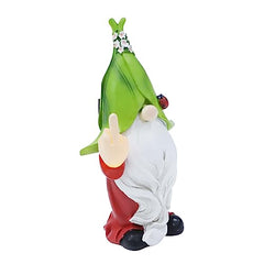 Toyvian Garden Gnome Statue Solar Light Outdoor Decoration Creative Gnome Figurine with LED Illumination for Unique Garden Ornaments for Lawn Patio Backyard Decor