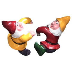 Min GNOME Pot Decorations - 2X Resin Climbing Figurines, Cute Garden GNOME Statues | Fairy Garden Accessories Pots, , Indoor Outdoor Decoration, Small