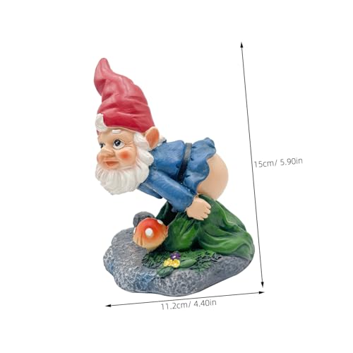 BESPORTBLE Water Decoration Resin Gnome Pipe Extender Gutter Ornament Cover for Garden