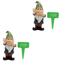 2 Sets Garden Gnome Statue of Adorable Miniature Gnome Decor for Garden Unique Resin Ornament for Outdoor Landscaping and Festive Charm