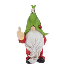 Happyyami Solar Garden Ornaments Garden Gnome Statue Solar Path Lights Outdoor Decor