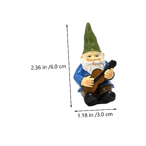 Toyvian 6Pcs Garden Gnome Statue Ornament Creative Resin Dwarf Figurines for Decoration Durable Outdoor Adornment Weather Resistant Courtyard Decor