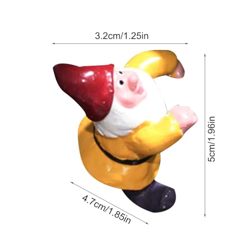 Min GNOME Pot Decorations - 2X Resin Climbing Figurines, Cute Garden GNOME Statues | Fairy Garden Accessories Pots, , Indoor Outdoor Decoration, Small