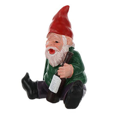Cabilock Funny Resin Gnome Statue for Garden Decoration Whimsical Drunk Dwarf Ornament for Outdoor Lawn Patio and Miniature Landscapes Creative Home Decor