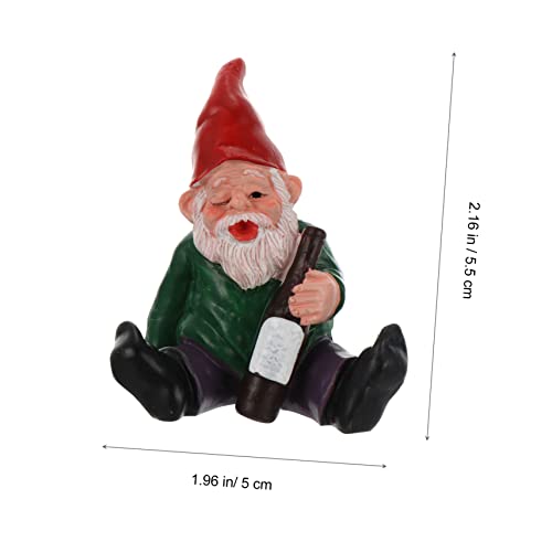 Cabilock Funny Resin Gnome Statue for Garden Decoration Whimsical Drunk Dwarf Ornament for Outdoor Lawn Patio and Miniature Landscapes Creative Home Decor