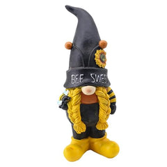 Bee Gnome Ornaments, Garden Sculptures, Spring Bee Figurines, Decorative Yard Statues with Whimsical Design, Ideal for Patio, Lawn, Outdoor Decoration, 14.76x7.68x6.89 inches