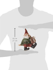 Garden Gnome Statue - Osbert the Garden Gnome Shelf Sitter - Outdoor Garden Gnomes - Funny Lawn Gnome Statues