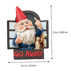 Happyyami 1 Pc Garden Gnomes Ornaments Outdoor Solar Garden Ornaments Resin Statue Decoration Lawn Decoration