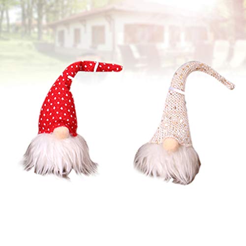VALICLUD 2pcs christmas decorations indoor xmas hanging decor ornament christmas hanging swedish gnomes lighting plush swedish gnome doll plush gnomes glowing Gnome home decoration LED Tom