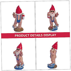 BESPORTBLE Garden Decor 3d Gnome Ornaments Resin Craft Outdoor Garden Gnomes Decorations