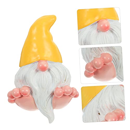 Ciieeo Naughty Garden Gnome Statue Large Feet Creative Resin Gnome Figurine for Outdoor Decor Unique Home Decoration for Garden Patio and Indoor Spaces