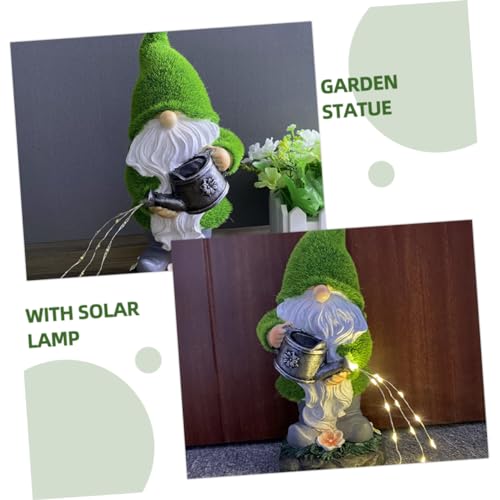 Ciieeo Solar Lawn Gnome Lamp Compact Gnome Statue for Garden Decor Energy Saving Solar Powered Light for Outdoor Use for Flower Beds Patios Present for Friends