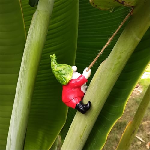YAOGUI Climbing Gnomes Garden Statue Ornament Hanging Dwarf Resins Figurine For Indoor And Outdoor Home Patios Decors