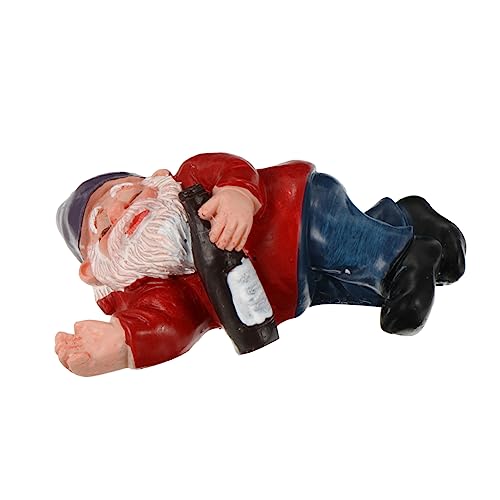 Cabilock 3pcs Dwarf Shaped Garden Gnome Statue Creative Resin Outdoor Adornment Funny Lawn Decoration for Garden and Landscape and Safe Ornament