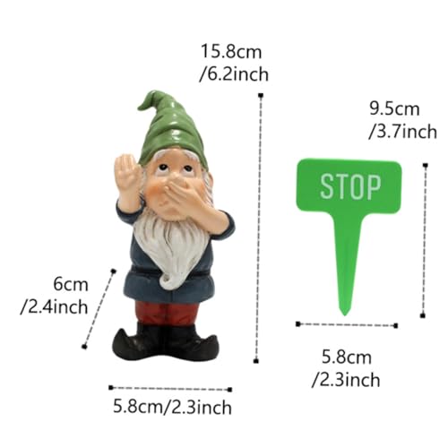 2 Sets Garden Gnome Statue of Adorable Miniature Gnome Decor for Garden Unique Resin Ornament for Outdoor Landscaping and Festive Charm