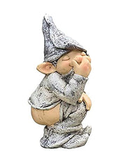 Funny Resin Figurines Naughty Garden Gnome Garden Decoration Statue Gnome Decoration Villa Home Figurines Decoartion,Blue,As shown