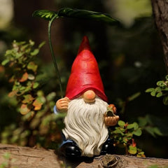 Garden Gnome, Resin Yard Decoration Figurine for Porch, Outdoor Gnomes Garden Decorations, Patio, Lawn, Pool, Whimsical Accent, Landscaping Ornament, 6.5 Inches