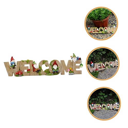 Happyyami Figurine Cute Outdoor Garden Decor for Patio and Lifelike Gnome Statue for Home Decoration and Creative Design for Welcoming Guests