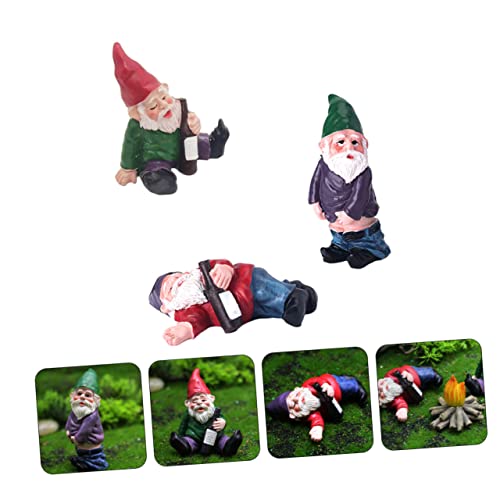 Cabilock Micro Landscape Dwarf Garden Decor Resin Miniature Gnomes for Garden Desk and Party Decorations