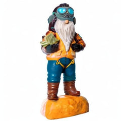 Redwix Pilot Garden Gnome 11.1" x 4.7", Funny Gnome Airplane Yard Decorations Outdoor, Pilot Gifts, Aviation Decor