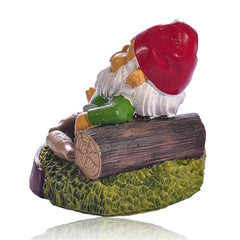 MOOCOCO Funny Garden Gnome Statue, Naughty Gnomes Statues Figurines for Outdoor Lawn & Yard Home Decorations, Gnomes Figurine Sculpture Resin Ornaments (W10)