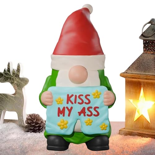 Gnomes Garden Decor, Cute Garden Decorations, 3.5 Inch Gnomes, Holiday Garden Gnomes, Festive Outdoor Decor, Charming Garden Gnomes for Enhancing Christmas Decorations