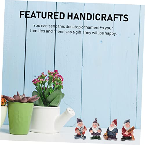 Cabilock Creative Resin Gnome Doll Set Unique Outdoor Garden Adornment Lifelike Dwarf Figurines for Home Patio and Lawn Decoration Resin Craftsmanship for Long-lasting Use
