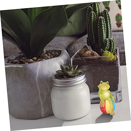 Happyyami 3 Sets Dwarf Frog Ornament Frog Figurines Frogs Garden Ornaments Swaddle Solar Mini Painting Home Pigeon Gnomes Cute Frog Stuff outside Large Owl Decor Resin