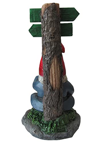 World of Wonders Take The High Road Gnome Sign | Porch Decoration Garden Gnome Statue | Stoner Ave. Baked St Novelty Garden Patio Funny Decor - 7"