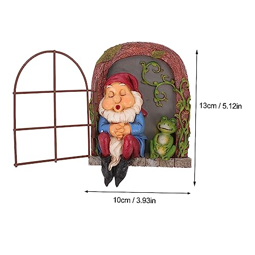 Toyvian 1Pc Old Man Garden Gnome Statue Pendant Funny Outdoor Tree Hanging Ornament for Courtyard Landscape Decor for Decoration and