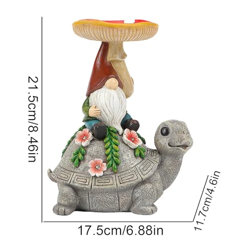 Garden Turtle Sculpture, Outdoor Lawn Ornament, Solar Turtle Decor, Solar Resin Figurine, Decorative Garden Light, Solar Turtle Feeder, Solar Powered Gnome, Outdoor Yard Decor, Turtle Statue Feeder, S