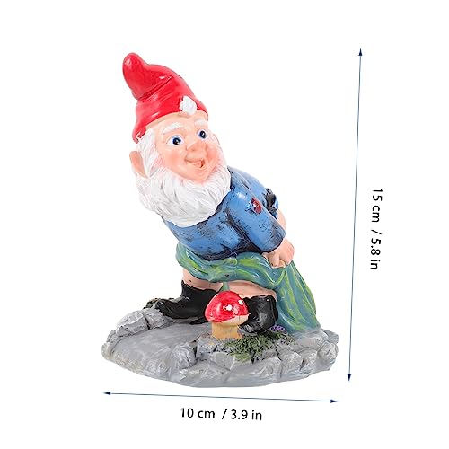 BESPORTBLE Gnome Yard Ornament Funny Elf Statue Gnome Garden for outside for Decor Window Cabinet Desk