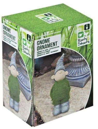 Roots & Shoots Gnome Ornament 17cm Resin & Flock Garden Outdoor Gift Present Grandad Dad Mum