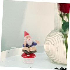 OUNONA 4pcs Music Band Gnome Sculpture Set Mini Gnome Figurines for Christmas Home Decor Tabletop Ornaments for Garden and Holiday Celebrations