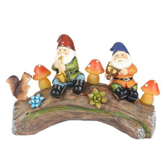 Solar Gnomes Decor for Outside - Solar Light-Up Garden Sculptures,Resin Squirrel Gnomes Figurine, Decorations with Solar Outdoor Lights for Holiday Housewarming