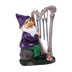 Happyyami Gnome Garden Decor Statue Solar Gnomes for Outdoor Unique Ornament for Yard