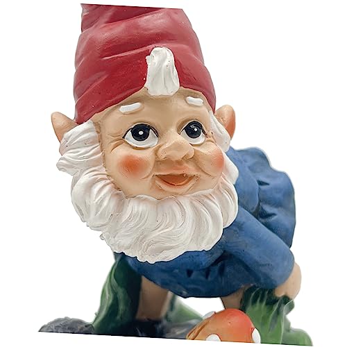 BESPORTBLE Water Decoration Resin Gnome Pipe Extender Gutter Ornament Cover for Garden