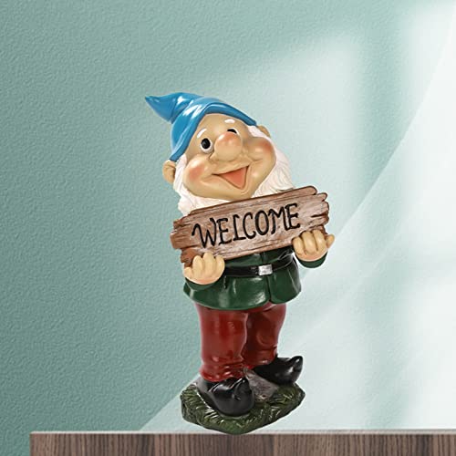 ereqeip Garden Gnomes Outdoor Funny | Lantern Dwarf Welcome Gnomes - Funny Garden Gnome Gifts Naughty Gnomes Garden Statue Yard Gnomes