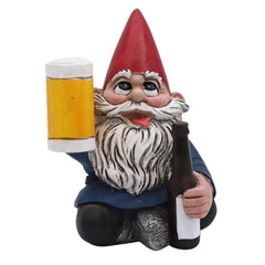 Candy Creations On Cloud 9 Bad Gnomes Drinking and Smoking, Set of 4 Naughty Lawn Dwarves, Funny Garden or Indoor Home Decor