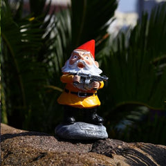 MOOCOCO Funny Garden Gnome Statue, Naughty Gnomes Statues Figurines for Outdoor Lawn & Yard Home Decorations, Gnomes Figurine Sculpture Resin Ornaments (W03)