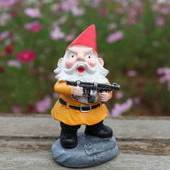 MOOCOCO Funny Garden Gnome Statue, Naughty Gnomes Statues Figurines for Outdoor Lawn & Yard Home Decorations, Gnomes Figurine Sculpture Resin Ornaments (W03)
