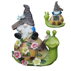 Solar Gnome Garden Statues, Solar-Powered Gnome Garden Lights, Whimsical Gnome Solar Statues, Outdoor Solar Gnome Figurines, LED Solar Gnome Garden Decorations, Solar Garden Gnome Lights, Decorative S